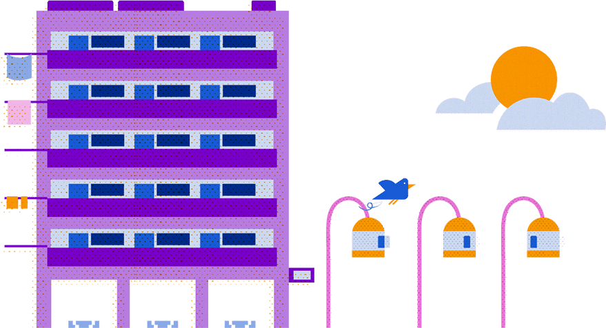 illustration of a HDB building